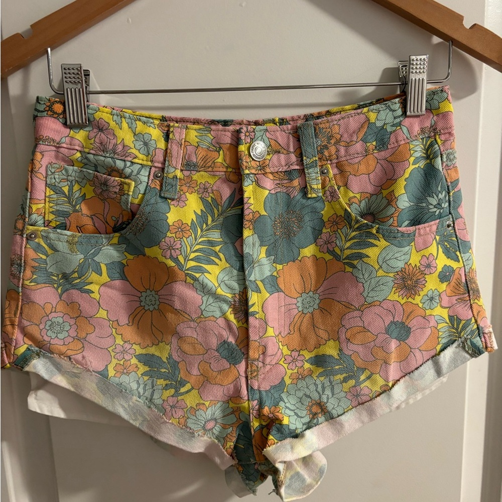 Wild Fable Floral Denim Shorts